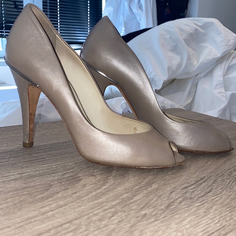 💥Auth CHANEL CC Open toe Pumps Sandals